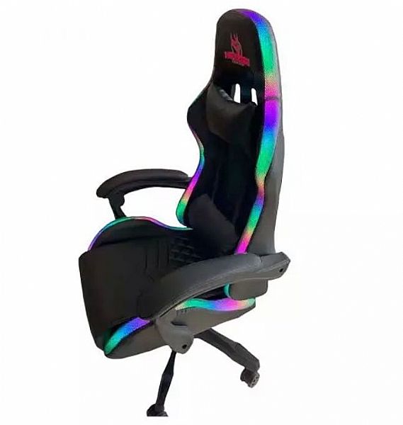 CADEIRA GAMER KROSS RACING RGB PRETA KE-GC397