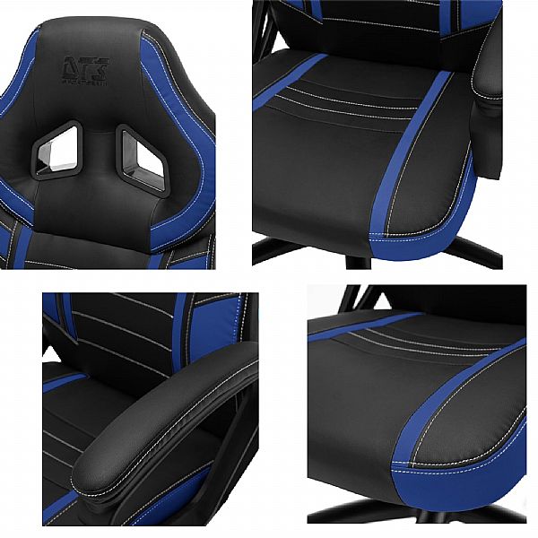 CADEIRA GAMER DT3 GTS WR PRETA E AZUL