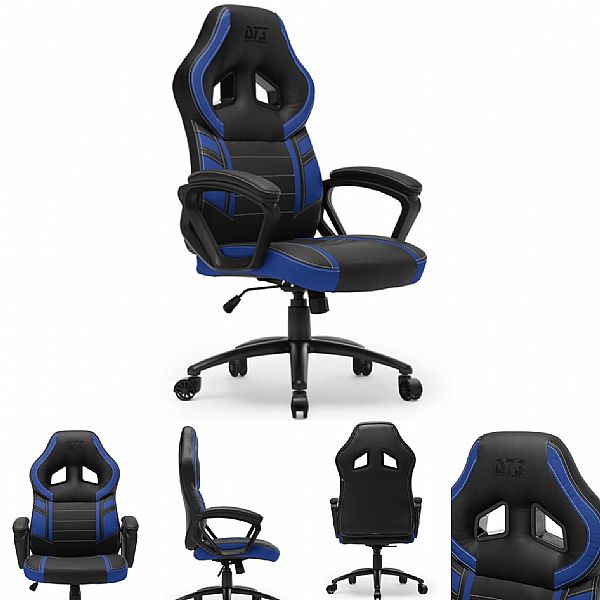 CADEIRA GAMER DT3 GTS WR PRETA E AZUL